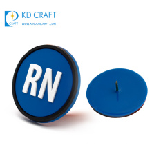 Wholesale china cheap custom 3d logo silicone patches reusable pvc rubber name badge with your own design